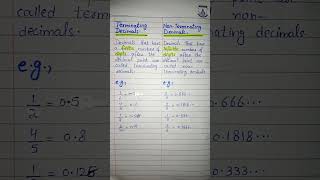 Terminating and Non Terminating Decimals | Maths Shorts | Viral Maths Trick