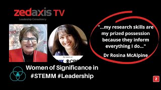 Women in STEMM Leadership - Dr Rosina McAlpine - Professor, Accountant, Parenting Entrepreneur