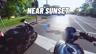 Late Afternoon Ride - Triumph Trident 660 & Honda CBR650R | Pure Engine Sound