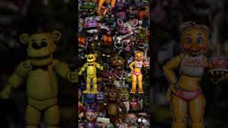 golden freddy vs almost all animatronics  #short #fnaf #эдит #игры