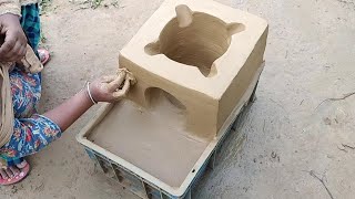 How to make mini Chulha with mitti। Mud Chulha।#viral #trending #shortsfeed #chulha