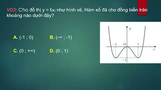 Tính đơn điệu hàm số  - Dựa vào đồ thị (SGK mới)