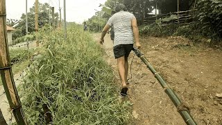 WE STRUGGLE TO BUY BAMBOO TO FIX OUR FISHING BOAT I WE GOT LOST 2 HOURS AND SOAKED BY HEAVY RAIN 🌳🎣🐟