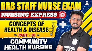 Concepts Of Health and Disease | Part 1 | Community Health Nursing | RRB Staff Nurse Exam 2024