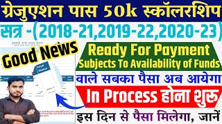 Graduation pass scholarship payment kab aayega | Graduation pass scholarship status new update Today