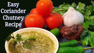 Easy Coriander Chutney Recipe | Without Coconut | (For Crêpe, Idli, Dosa, Sandwich, Rice)