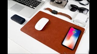 GAZEPAD Qi Wireless Fast Charging Mouse Pad Mat for iPhone X iPhone 8 Galaxy S8 S9 Plus