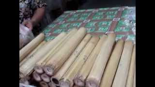 Special Rice Cooked Inside The Bamboo Sticks (Bang Kao Larm)