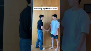 Korean & American Greeting 😁 #shorts #foreign