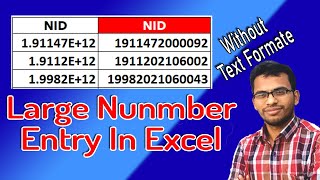 How to write large or big number in excel