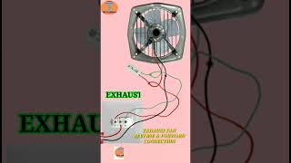 Exhaust fan reverse forward wiring connection diagram #shorts #wiring #electricalvideos #tips