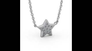 Star Style Diamond Pendant 18K White Gold   PDRD05WG186 CP05