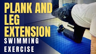 Swimming Exercises Plank with Leg Raise