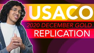 USACO 2020 December Contest Gold Livesolve: Replication