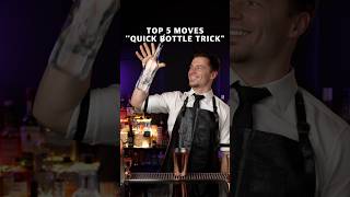 flair tricks TOP 5 MOVES "QUICK BOTTLE TRICK" 1 bottle #flairbartending #bartender #bartricks