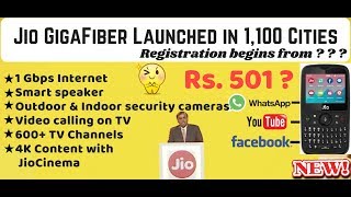 Jio GigaFiber broadband for 1,100 cities with JioTV & Jio Phone 2.