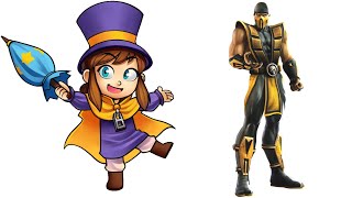 Hat Kid & Scorpion screaming (A Hat in Time & Mortal Kombat)