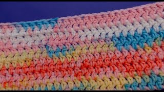 Left Handed Crochet For Beginners. ONE ROW Wonder #6  EASY QUICK crochet for Blankets and Much More