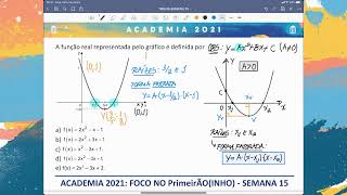 PRIMEIRÃO(INHO) - SEMANA 15 (M1) - Rui Lima - Função quadrática