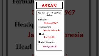 ASEAN organization #asean #organization  #generalknowledge #shorts