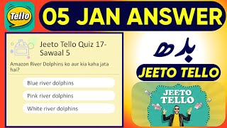 05 January Tellotalk Today Correct Answer | Tellotalk Today Answer | Jeeto Tello