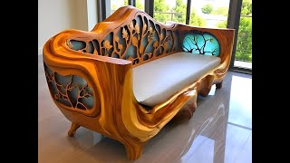 Wooden and Resin Furniture Design || Resin and wooden Sofa set Design