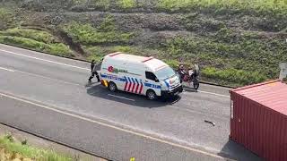 N3 south closed before Tweedie due to a crash