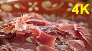 4K Free Stock Footage: Ham Plate, Slow Motion (2 videos)