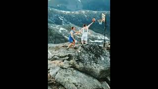 Basketball Playing On Top Mountain #shorts