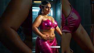 Plus-Size Stylish Indian Bride in Shower | AI Model Look Book | AI Art Slideshow