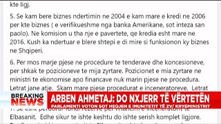 Lajmi i Fundit! Reagon Arben Ahmetaj: Do nxjerr të vërtetën ditë pas dite