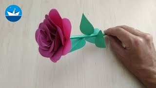 Как сделать Розу из бумаги/How to make a Rose out of paper/Diy Paper Flower