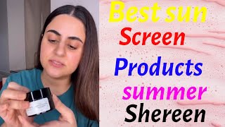 Best sunscreen ☀️ summer best products shereenlovebug #skincare #freshface #skincareroutine