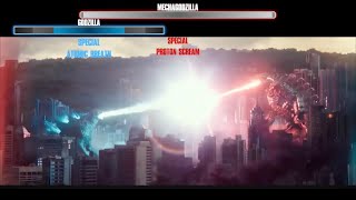 Scene Edit | Godzilla vs Kong | Godzilla vs Mechagodzilla, with healthbars (1/3)