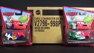 2012 Cars 2 "P" Case with 2 Super Chase Die-Cast Unboxing Mattel Disney Pixar