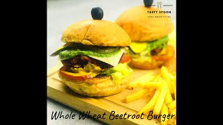 Healthy Whole Wheat Beetroot Burger | Arpi's Kitchen