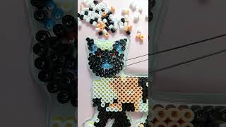 Making a cute cat with hama beads #art #craft #satisfying #diy #painting #cat #drawing #trending