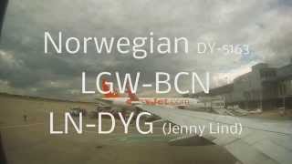 PSatB Norwegian DY5163 LGW-BCN LN-DYG (Jenny Lind) Timelapse take-off!