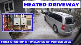 Heated Driveway - First Startup and Snowmelt Time Lapse of Winter 2021-22 - Episode 71 [11-27-2021]