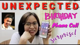 Birthday Phone Call Surprised