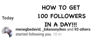 How To 100 + *REAL FOLLOWERS* in a Day on Instagram *No App Needed*