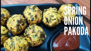 Spring Onion Pakoda | Spring Onion Greens Pakoda | Easy Evening Snack Recipe