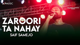 Zaroori Ta Nahay | Saif Samejo | Pakistan Literature Festival Sukkur | Arts Council Karachi