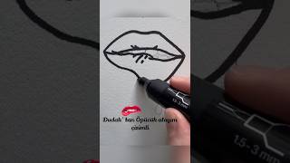 Dedikoducu kızlar dudak ile kalem çizim çizdim #art #asmr #artist #draw #lips #draw #pencil #drawing