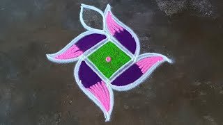 vaigasi madham special simple flower rangoli/easyflowerrangoli/festival rangoli/gokulramya kolangal