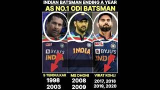 Indian Batsman Ending A Year As No.1 Odi Batsman #msdhoni #viratkohli #sachintendulkar #ipl #psl