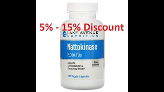 Discount - Lake Avenue Nutrition, Nattokinase, Proteolytic Enzyme, 2,000 FUs, 180 Veggie Capsules