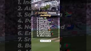 Cricket teams ranking. #ipl #ipl2024 #cricket #crickworldcup #indiacricket #testcricket