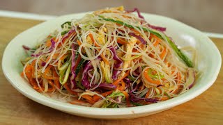 Japanese Glass Noodle Salad | Harusame Salad | Noodles Salad Recipes