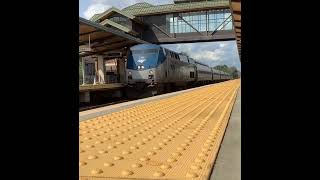 Amtrak Vermonter Flys Past Berlin Station W/ Horn Salute